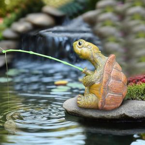 BHHBB-Statues de jardin - Décoration de jardin pour l'extérieur - Résistante aux intempéries - En résine - Pour décoration de bassin - Pot de fleurs de cour et balcon - Cadeaux - Neuf