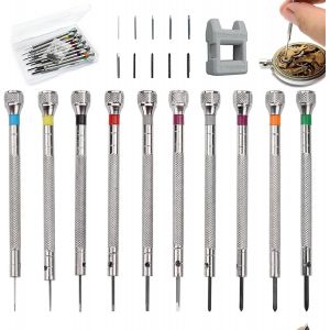 KALANKA-10 Pi&egrave;ces Kit Tournevis de Pr&eacute;cision, Petit Tourne Vis Horlogers Pr&eacute;cision, Ouvre Boitier Montre, Outils de R&eacute;paration D'horloger Pour la R&eacute;paration de Pr&eacute;cision de Montres, Lunettes - Neuf