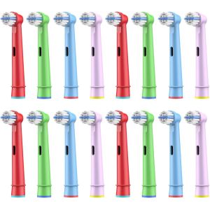Kgabery-16 Têtes De Remplacement Pour Enfants Compatibles Avec La Brosse À Dents Électrique Oral B Kids,Poils Ultra-Souples - Neuf