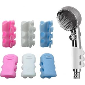KAL-Support De Pommeau De Douche Sans Perçage - Support De Pommeau De Douche En Silicone - Ventouse Réglable - Support Mural Pour Pommeau De Douche - Pour Salle De Bain - Neuf