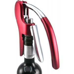 Tire-Bouchon Professionnel En Alliage De Zinc Best Utensils, Tire-Bouchon À Levier De Haute Qualité Avec Coupe-Capsule Et Décapsuleur Intégrés, Outil De Service Rouge, 14 X 7,5 Cm - Neuf