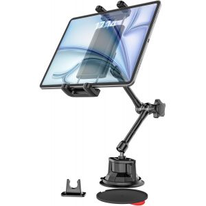 Support de tablette pour tableau de bord, camion, pare-brise, iPad avec bras en m&eacute;tal, support de tablette avant pour t&eacute;l&eacute;phone portable et tablettes de 4 &agrave; 12,9"", iPad Pro/Air/Mini, Galaxy - Neuf