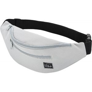 KALANKA-Sac Banane pour Homme et Femme u2013Plusieurs Couleursu2013 Sacoche Homme bandouliere Noir holographique Argent, Or pour Festivals, randonnée, Course à Pied, Cyclisme. - Neuf