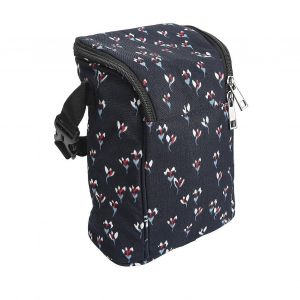 Sac De Biberon De Lait Pour Bébé Grande Capacité Sac Isolé Thermique Étanche Étanche Noir Avec Motif Floral - Neuf