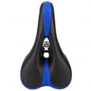 Selle De Velo De Montagne Confortable En Pvc, Siege Souple Et Epais (Noir Et Bleu) - Neuf