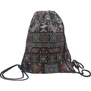 ChenQuanSarl-Sac A Dos &Agrave; Cordon, Terre, 40 X 30 Cm, 1 Poche Zipp&eacute;e, Multicolore - Neuf
