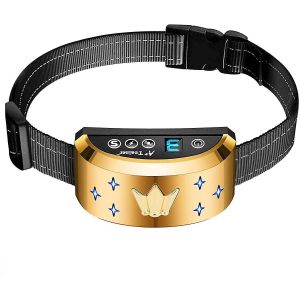 Collier Anti-Aboiement Électrique Rechargeable Avec 7 Niveaux Réglables - Neuf