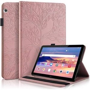 Tianyi-Coque Huawei Tablette T5 10 Housse Cuir Pu Flip Stand Portefeuille Tablette Etui Protection Avec Avec Porte-Stylo Fonction De Pour Huawei Mediapad T5 10.1 Pouces 2018 Or Rose - Neuf
