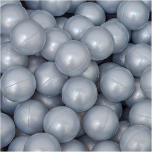 Ulteronixshop-50 Boules argentees pour Piscine a balles Bebe 5,5 cm en Plastique PE - balles legeres pour Parc de Jeu ou Tente - Jouet pour Interieur et Exterieur - Neuf