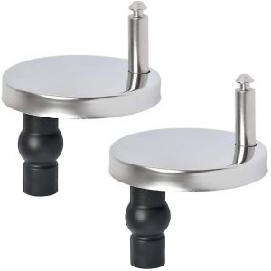 Lot de 2 charnières de siège de toilette à fixation supérieure, fixation rapide, fixation supérieure, trou borgne, accessoires de remplacement, extension, vis en caoutchouc avec 50 mm - Neuf