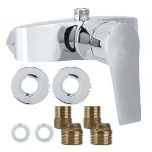 HJLIAN Robinet de salle de bain pour eau chaude et froide, robinet de baignoire, de douche, de toilette, G1/2 po - Neuf