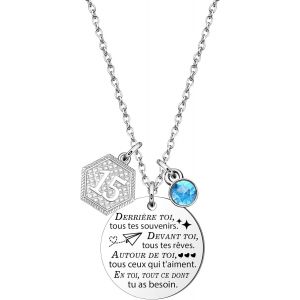 Kalanka-Collier Anniversaire 10e 15e 16e 18e 21e 25e 30e 40e 50e Joyeux Anniversaire Cadeau Pendentif Collier Pour Femme Et Fille Inspiration Collier Cadeau D'anniversaire Keepsake Bijoux - Neuf