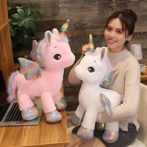 Peluche arc-en-ciel de reve de licorne de haute qualite - 40/60/80 cm - Neuf