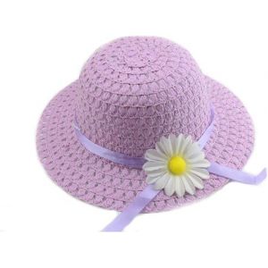 Bébé Fille Fleur De L'herbe Hat (Chapeau Circonférence 52-54cm, Violet), Jolie Fleur Chapeau De Soleil, De Plage L'été, Le Chapeau, Le Bébé De La Fille De L'herbe Chapeau, Un Petit Chapeau De Plage - Neuf
