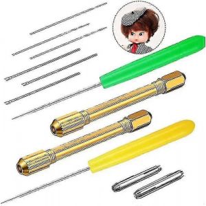 Outil de repoil de repoil de poup&eacute;e pour kit d'outils de fabrication de cheveux de poup&eacute;e noir - Neuf