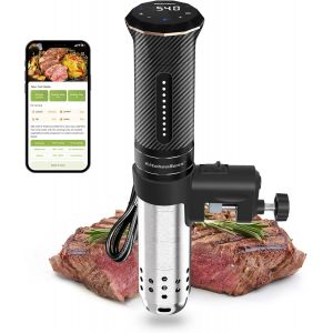 Ulteronixshop-Thermoplongeur Cuisson Sous Vide WiFi: Cuisson Sous Vide de Contr&ocirc;le Pr&eacute;cis de la Temp&eacute;rature, Cuisini&egrave;re Thermostat R&eacute;glable, APP Contr&ocirc;le, IPX7 Imperm&eacute;able, LED Display Silencieux 110 - Neuf