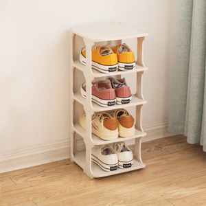 KGABERY-Étagère À Chaussures Organisateur De Porte-Chaussures À 4 Niveaux Plastique Étagère À Chaussures Cubes De Rangement Modulaires Pour Economiser De L'Espace,Boîtes De Rangement - Neuf