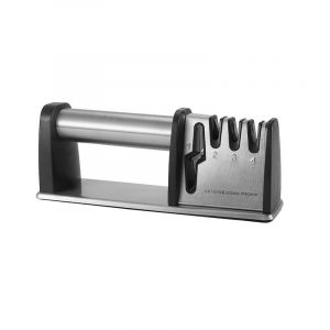 Aiguiseur De Couteaux 4 En 1 Et Protection Des Doigts Les Meilleures Rainures De Meulage Sont Fabriquées En Acier Au Tungstène Diamanté Et En Céramique Aiguiseur De Couteaux Sûr Et Antidérapant. - Neuf