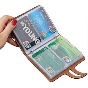 Porte-Carte De Crédit Rfid,Carte De Visite En Cuir Et Organisateur De Carte De Crédit,Permis De Conduire,Protecteur - Neuf