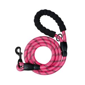 Laisse Réfléchissante Robuste De 1,5 M Pour Chiens De Taille Moyenne À Grande ¿ Élégante Rose Rouge Avec Prise En Main Confortable Et Design Durable - Neuf