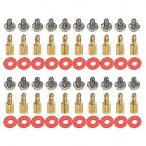 PC en acier au carbone de haute qualité pour ventilateurs de boîtier 6,5 mm 6-32-M3 carte mère riser + 20 vis + 20 pièces rondelles joint support en laiton - Neuf