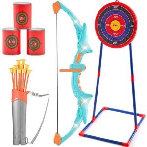 Ensemble D'arc Et De Fl&egrave;ches Pour Enfants-Duoku-&Eacute;clairage Led-Avec 10 Fl&egrave;ches, Cibles, Carquois-Durabilit&eacute; - Neuf