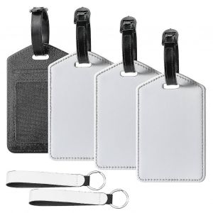6pcs Bagages Tag Set Voyage d'affaires bricolage Multifonctionnel Sac en cuir PU avec sangle/bl - Neuf