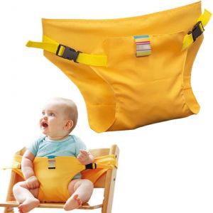 Harnais De Voyage Pour Chaise Haute Portable Pour Tout-Petits Et Bébés, Accessoires Essentiels Pour Chaise Haute De Voyage Curité Bebe Réglable Sangle Chaise,Harnais Respirant(Noir) - Neuf