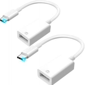 Usb C To Usb 3.0 Adapter [2 Pack], Type C To Usb A Otg Cable Adapter Compatible With Macbook Pro/Air, Iphone 15 Pro Max/15 Plus/15, Samsung Galaxy S24/S23/S22/S21[Z1167] - Neuf