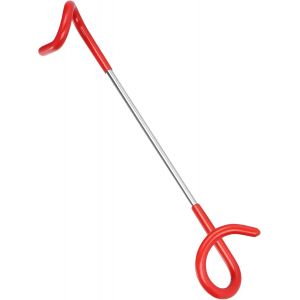 Eryi-® Support De Lanterne Pour Le Camping Et Le Jardin - Crochets De Lanterne - Crochets Pour Piquets De Tente - Suspension Pour Lampes De Tente (1 Pièce - Couleur Rouge + Argent) - Neuf