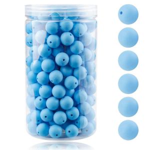 105PCS Baby Silicone Perle lâche 15mm pour bijoux Perles Perles rondes,F - Neuf