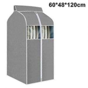 Housse de combinaison et de vêtement suspendue avec fenêtre en PVC transparent 60x48x120cm pour le stockage des vêtements - Neuf