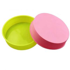 2 Gâteaux En Silicone,Moules À Gâteaux Ronds De 8 Pouces,Cuisson Antiadhésive,Ustensiles De Cuisson Pour Chocolat / Pains - Neuf