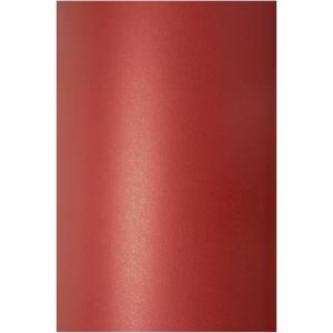 20x Papier Rouge Satin&eacute; Nacr&eacute; 120g A4 210x297mm Aster Metallic Ruby Satin Papier M&eacute;tallis&eacute; Brillant Pour Scrapbooking Bricolage D&eacute;coration Travaux Manuels Invitations Mariages Anniversaires - Neuf