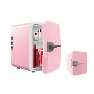 Mini-frigo portable 6L 12V pour boissons et produits de beaut&eacute; - Rose - Neuf