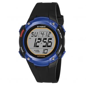 Synoke Outdoor Sport Student Montre &Eacute;lectronique Lumineuse &Eacute;tanche (Noir Bleu) - Neuf