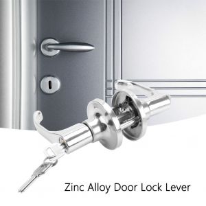 Poignee de porte d'entree en alliage de zinc, levier de verrouillage pour porte d'entree, chambre a coucher, salle de bain - Neuf