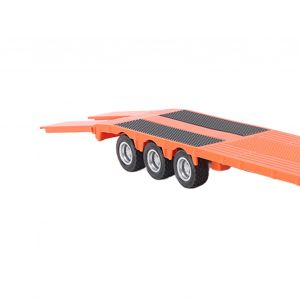 Jouet de remorque à plat en alliage d'ingénierie 1: 50, jouets de remorque pour enfants de plus de 8 ans, modèle statique Orange - Neuf
