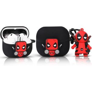 LORANKA-Coque pour Samsung Galaxy Buds 3 et Galaxy Buds 3 Pro &Eacute;couteurs avec poup&eacute;e et mousqueton, coque de protection antichoc en silicone avec motif de peau de dessin anim&eacute; pour homme, femme, - Neuf