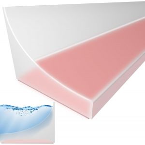 1m Bande D'étanchéité Pour Receveur De Douche,Joint De Seuil De Douche Auto-Adhésif Transparent,Bande De Rétention D'eau En Silicone Pour Évier De Cuisine,Sol De Salle De Bain - Neuf