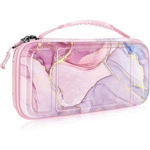 Eryi-Etui Pour Nintendo Switch / Switch Modèle Oled - Sacoche Rangement Zippée Anti-Choc Housse De Transport En Eva, Sacoche Voyage Console Avec 10 Emplacements Cartes De Jeu, - Neuf