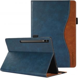 Coque Pour Samsung Galaxy Tab S9 Ultra 2023 (Sm-X910/Sm-X916b/Sm-X918u) Etui Pu Cuir Housse De Protection Avec Support S Pen Multi-Angles Support Pour Samsung Galaxy Tab S9 Ultra 14.6 Pouces, Bleu - Neuf