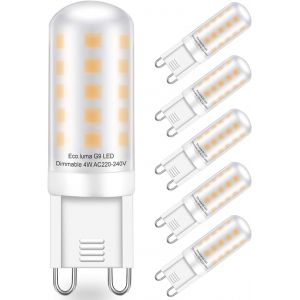 Cheng-4w G9 Led Ampoule Blanc Chaud 3000k Dimmable &Eacute;quivalent 40w Halog&egrave;ne, Pas De Scintillement G9 Ampoules, Ac220-240v G9 Led Lampe, 360&deg; Angle De Faisceau, Lot De 5 - Neuf
