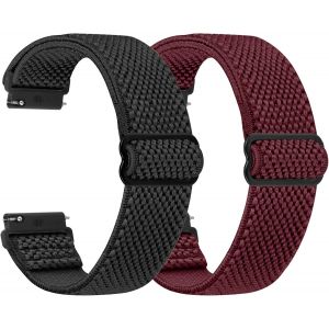 Bracelets De Montre Élastiques 16 Mm 18 Mm-Bracelet Avec Fermeture Rapide-En Nylon Extensible-Bracelet De Rechange Respirant Pour Homme Et Femme.[U1812] - Neuf