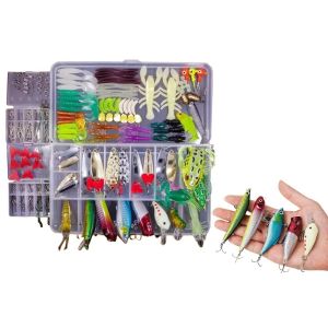 Bo&icirc;te De P&ecirc;che De 234 Pi&egrave;ces Avec Hame&ccedil;ons, Leurres Et App&acirc;ts Pour La P&ecirc;che En Eau Douce Et En Eau Sal&eacute;e - Neuf