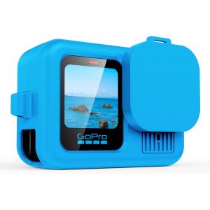 Coque de Protection en Silicone pour GoPro Hero 13 Black Couvercle d'objectif et dragonne pour GoPro Hero 13 Black Coque - Bleu - Neuf