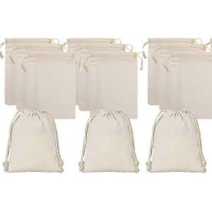 Paquet De 20 Petits Sacs En Tissu,Sacs En Tissu 10 X 15 Cm Avec Cordon De Serrage,Sac Cadeau,Petit Sac En Tissu,Sac En Coton,Sac En Tissu Petit Pour Bijoux,Bricolage,Cos - Neuf