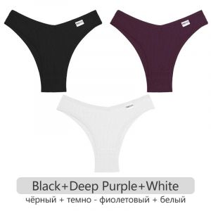 3 Pièces/Ensemble Femmes Coton Culotte Brésilienne S-Xl Style Gaufré Caleçon Dames Sous-Vêtements En Coton Confortable Doux Femme Lingerie.Set 8.L - Neuf