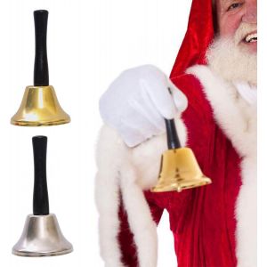 Pc De M&eacute;tal &Agrave; La Main Cloches Avec Santa Claus Hochet Pour Les Mariages, Les &Eacute;v&eacute;nements De D&eacute;corations De No&euml;l De L'alarme De Sonnerie. - Neuf