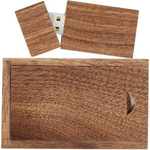 Cl&eacute; USB 2.0 haute vitesse en bois 64 Go (noyer) - Neuf